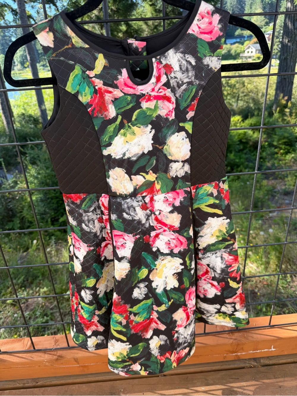Pippa & Julie Black Dress with Subtle Logo Detail